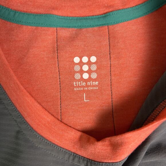 Title Nine Dress Women's Large Coral Gray Tennis Performance Dress with Pockets - Picture 3 of 5